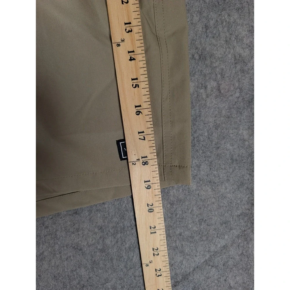Volcom Hybrid Shorts Mens Khaki Tan Elastic Waist Quick Dry Surf Active XL